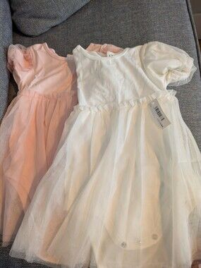 Nwt Girls 24 Months 2t Tutu Cotton Dress, Set Of 2